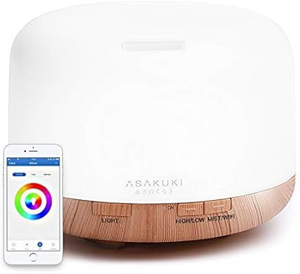 ASAKUKI Smart Wi-Fi Essential Oil Diffuser, App Control Compatible with Alexa, 2020 UPGRADE Desig... | Amazon (US)