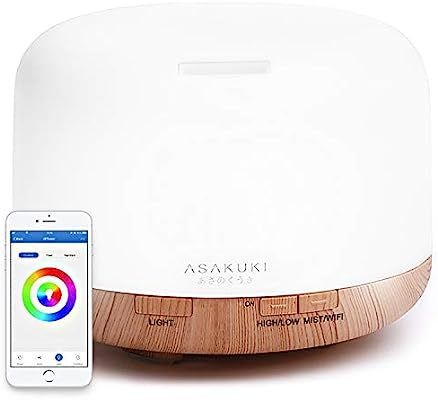 ASAKUKI Smart Wi-Fi Essential Oil Diffuser, App Control Compatible with Alexa, 2019 UPGRADE Desig... | Amazon (US)