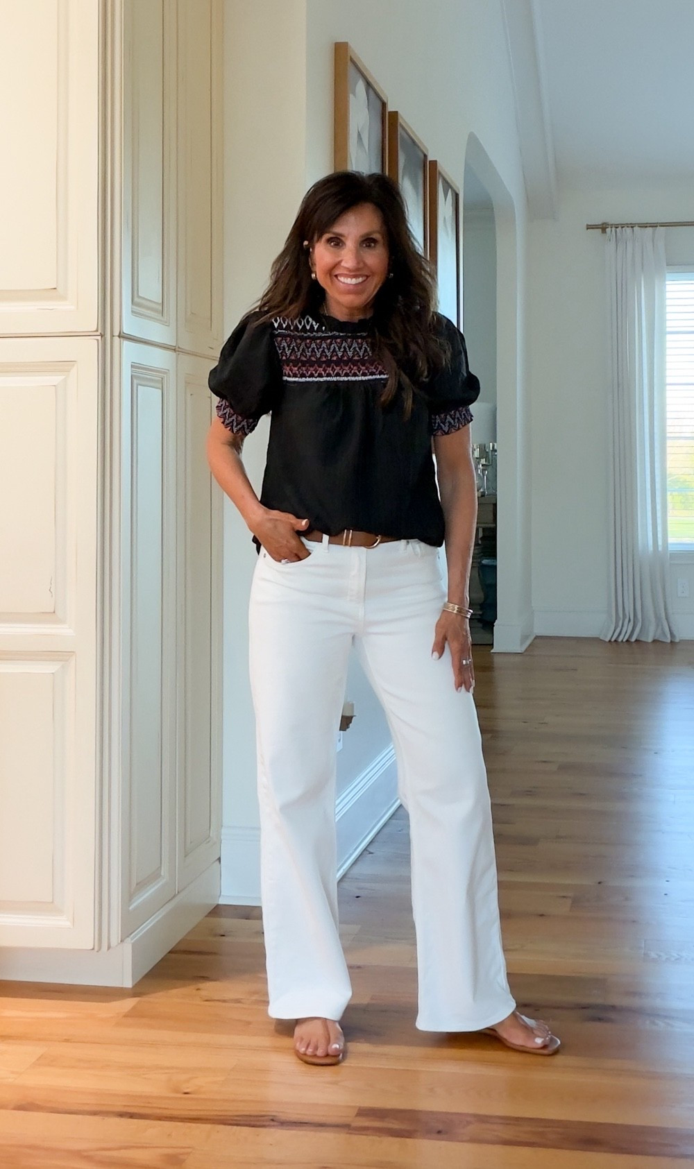 My favorite white jeans are 25% off this weekend only! 
Top - small
Denim - 27
@Avara 

#LTKOver40 #LTKSeasonal