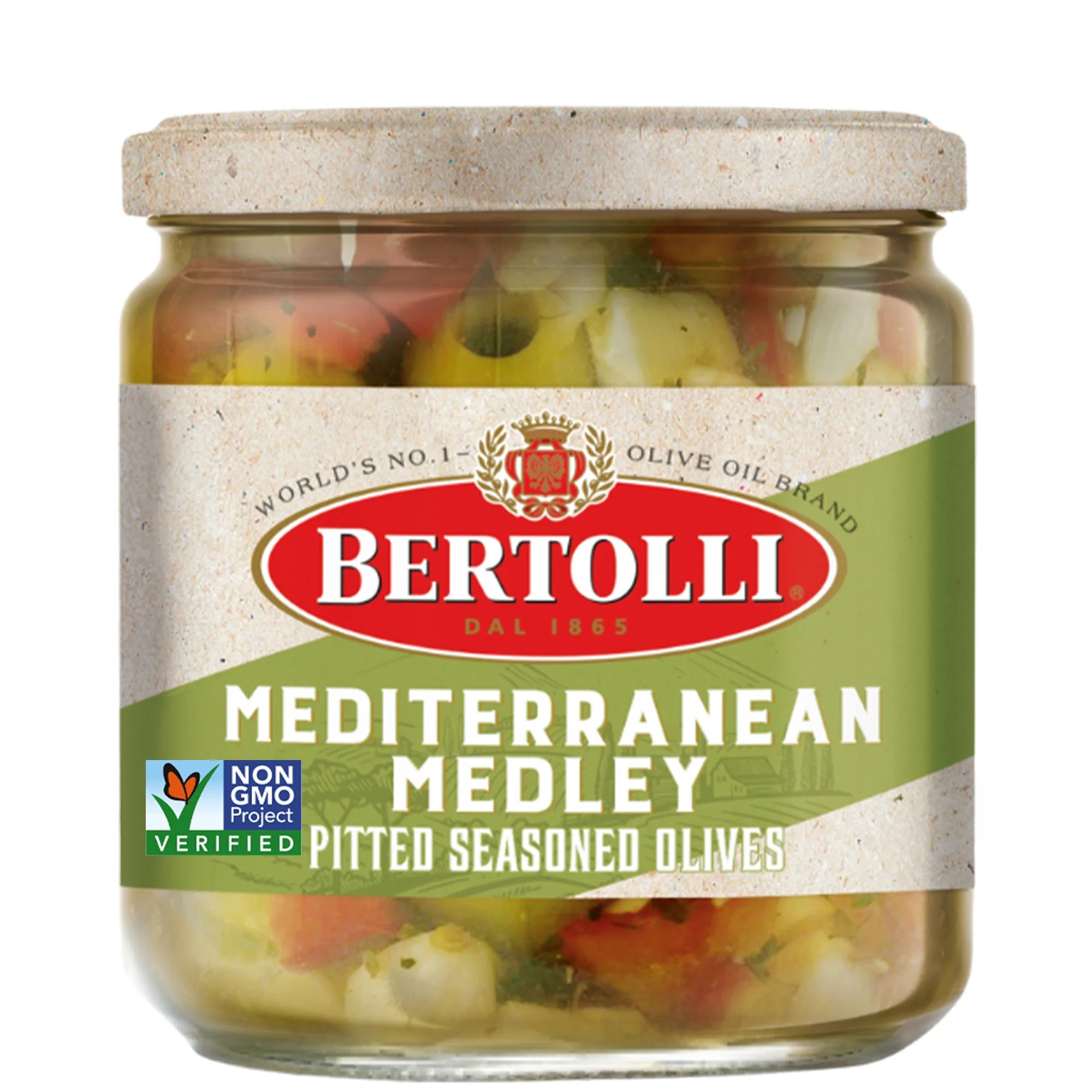 Bertolli Pitted Green Olives, Mediterranean Medley, 5.64oz | Walmart (US)