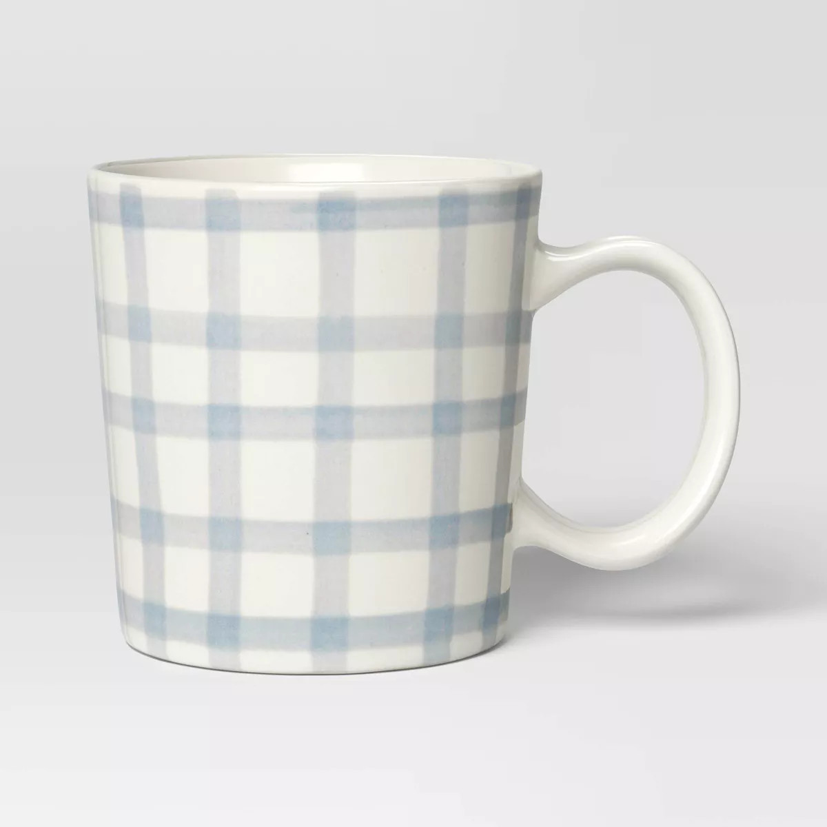 16oz Stoneware Mug Blue Plaid - Threshold™ | Target