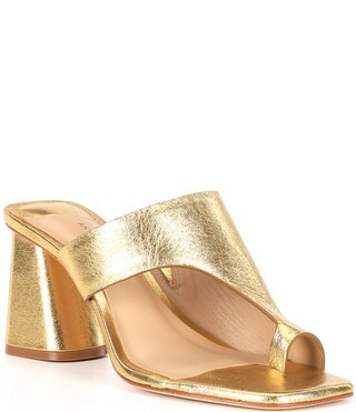 Antonio Melani Murray Metallic Leather Toe Loop Sandals | Dillard's | Dillard's