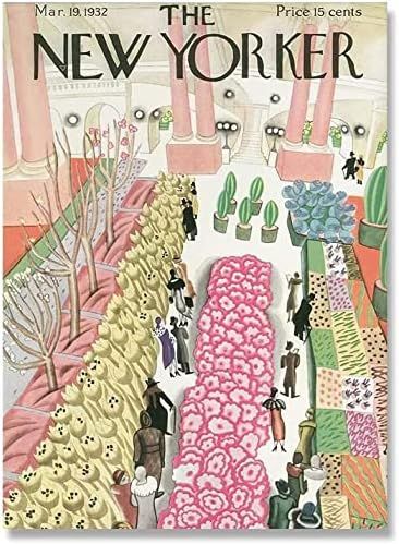 JESC Fashion The New Yorker Magazine Wall Art Canvas Painting Nordic Posters and Prints Wall Pict... | Amazon (US)