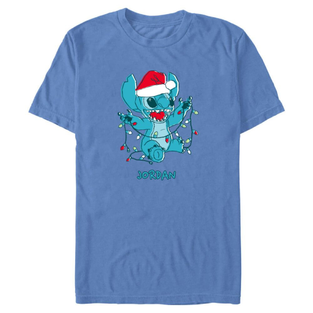 Santa Stitch with Christmas Lights T-Shirt Lilo & Stitch Customized Official shopDisney | Disney Store