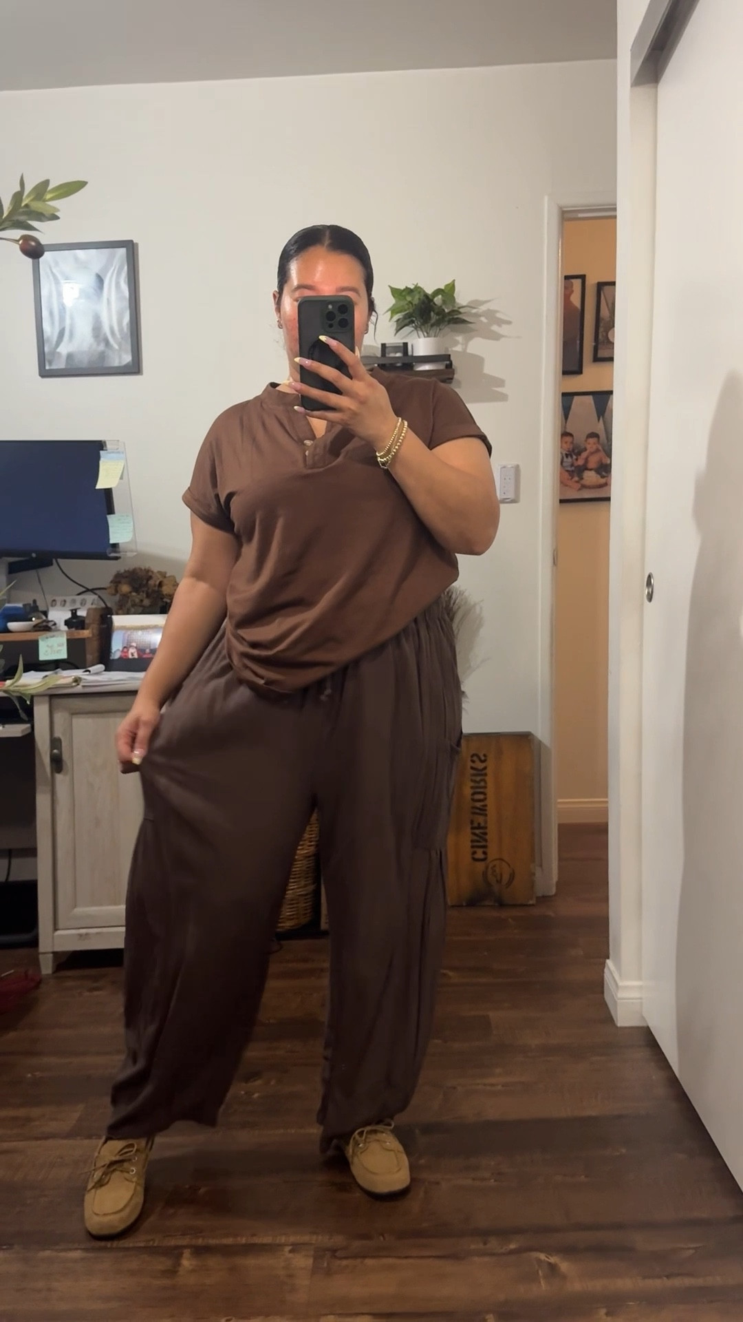 Easy outfit I wore as a wfh midsize mom. 

Shirt/ large / runs a little big / super comfortable 
Linen pants - xl / runs big / I would size down / super tummy friendly 
Boat shoes - 8.5 / tts 

Spring outfit 
Summer outfit 
Midsize outfit 
Midsize fashion 
Curvy fashion
Mom outfit 
Casual outfit 

#LTKmomlife #LTKootd #LTKMidsize