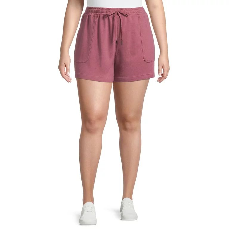 Terra and Sky Women's Plus Size Pull On Knit Shorts - Walmart.com | Walmart (US)