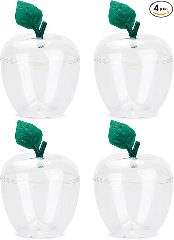 HANZE Large Clear Apple Container, Apple Shaped Candy Toy Filling Containers Jar, Back To School ... | Amazon (US)