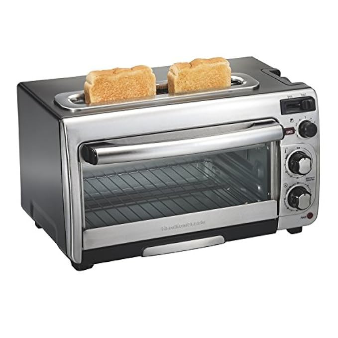 Hamilton Beach 2-in-1 Countertop Oven and 2-Slice Toaster, Stainless Steel (31156) | Amazon (US)
