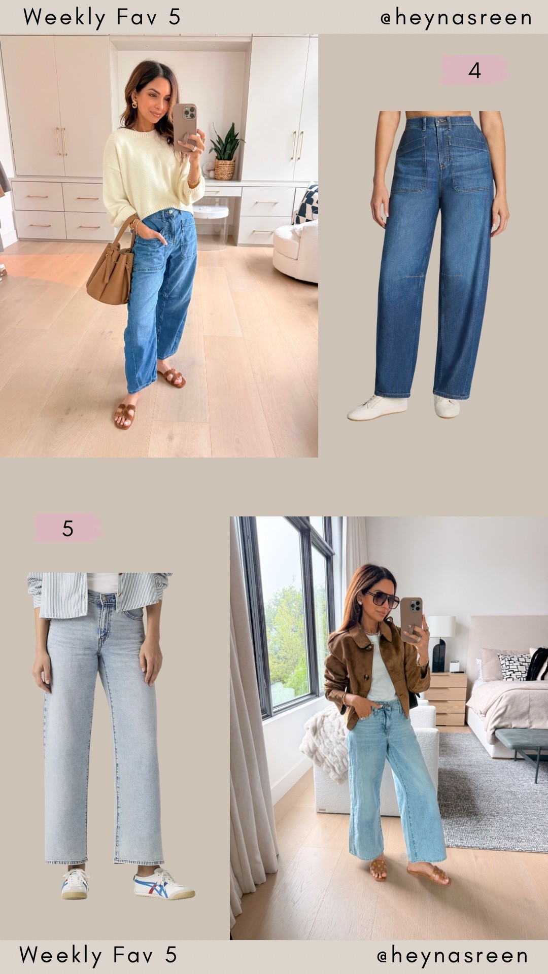 Fav 5: 
#4: Spanx barrel jeans 
#5: Levi jeans 