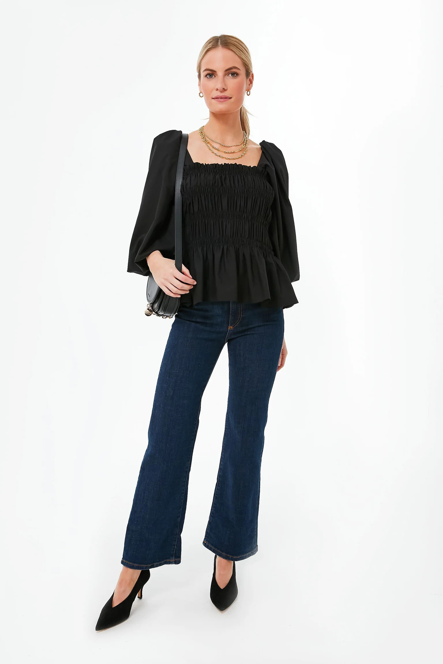 Black Annabelle Blouse | Tuckernuck (US)