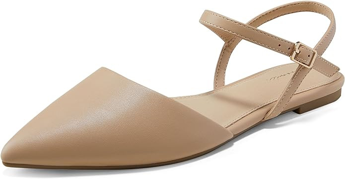 Arromic Flats for Women Slingback Flats Pointed Toe Flats Shoes Slip on Flats for Women Work Offi... | Amazon (US)