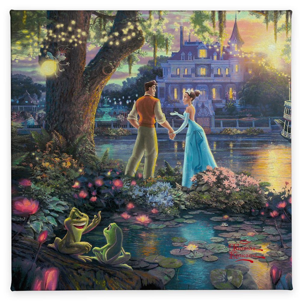 ''The Princess and the Frog'' Gallery Wrapped Canvas by Thomas Kinkade Studios | Disney Store