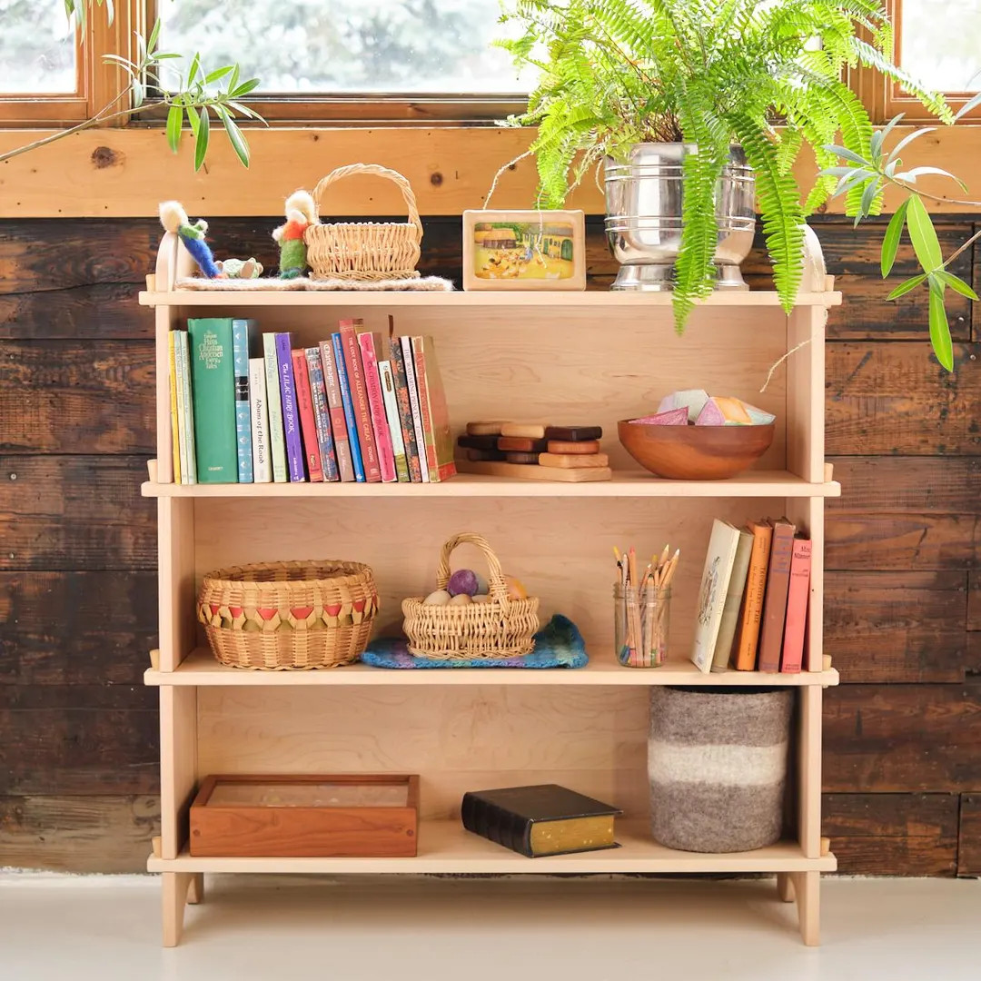 34 or 42 Inch Tall - Maple Wood Bookshelf With Solid Wood Back Panels - Etsy | Etsy (US)