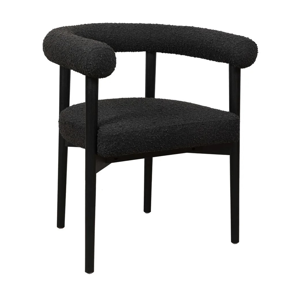 TOV Furniture Spara Black Boucle Dining Chair | Walmart (US)