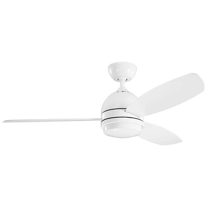 52" Kichler Vassar White LED Ceiling Fan | LampsPlus.com