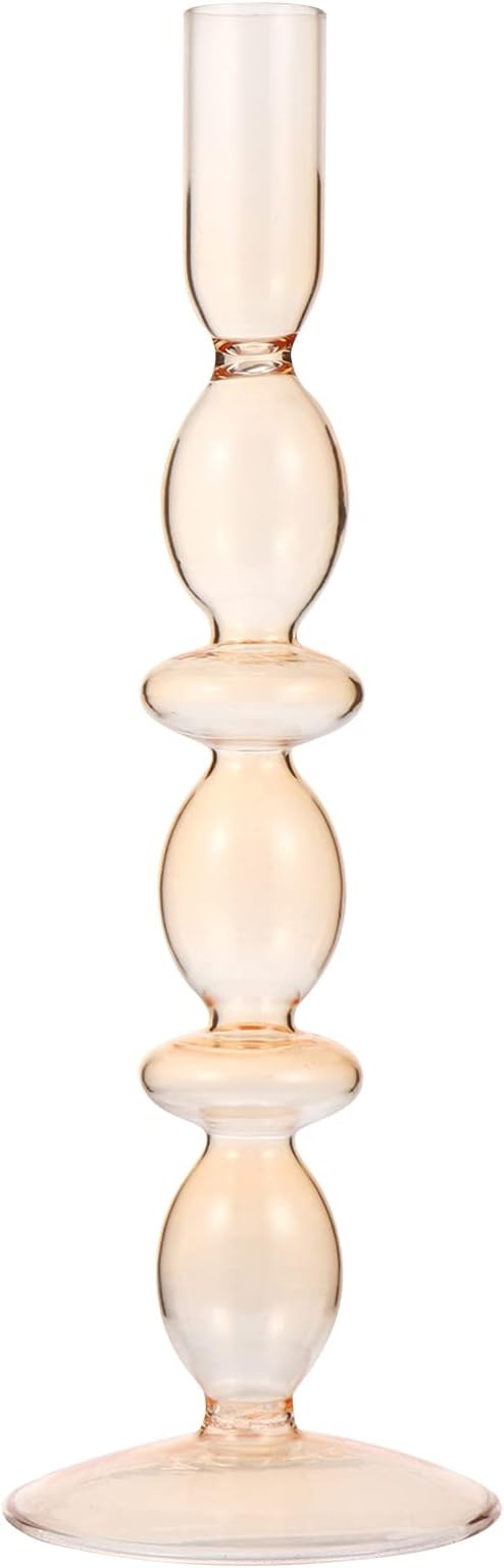 ULTNICE 1 Pc Romantic Retro Candle Holder Glass Candlesticks Home Candle Holder Dinner Candlestic... | Amazon (US)