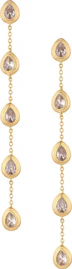 Crystal Teardrop Linear Drop Earrings | Nordstrom