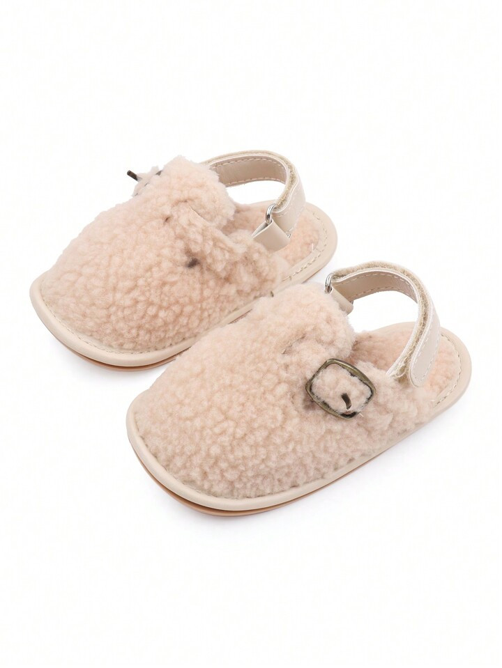 Infant & Toddler Unisex Plush Versatile Sandals And Slippers | SHEIN