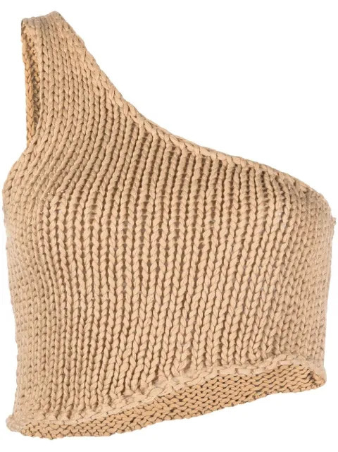 one shoulder knitted top | Farfetch Global