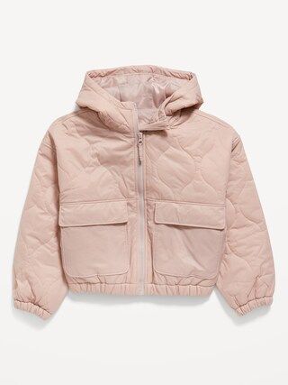 Hooded Water-Resistant Quilted Jacket for Girls | Old Navy (US)
