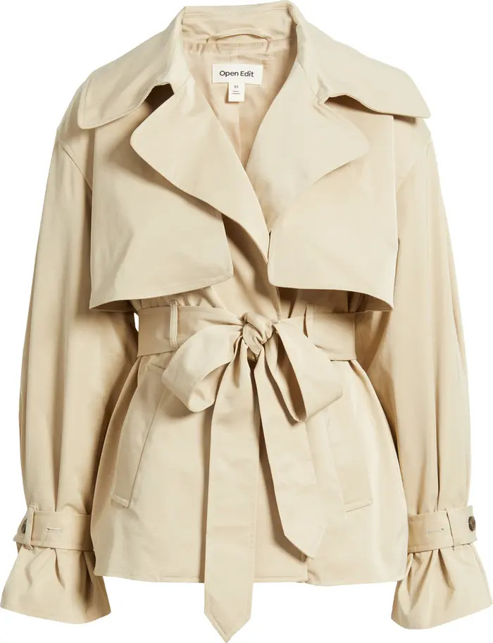 Exaggerated Crop Trench Coat | Nordstrom