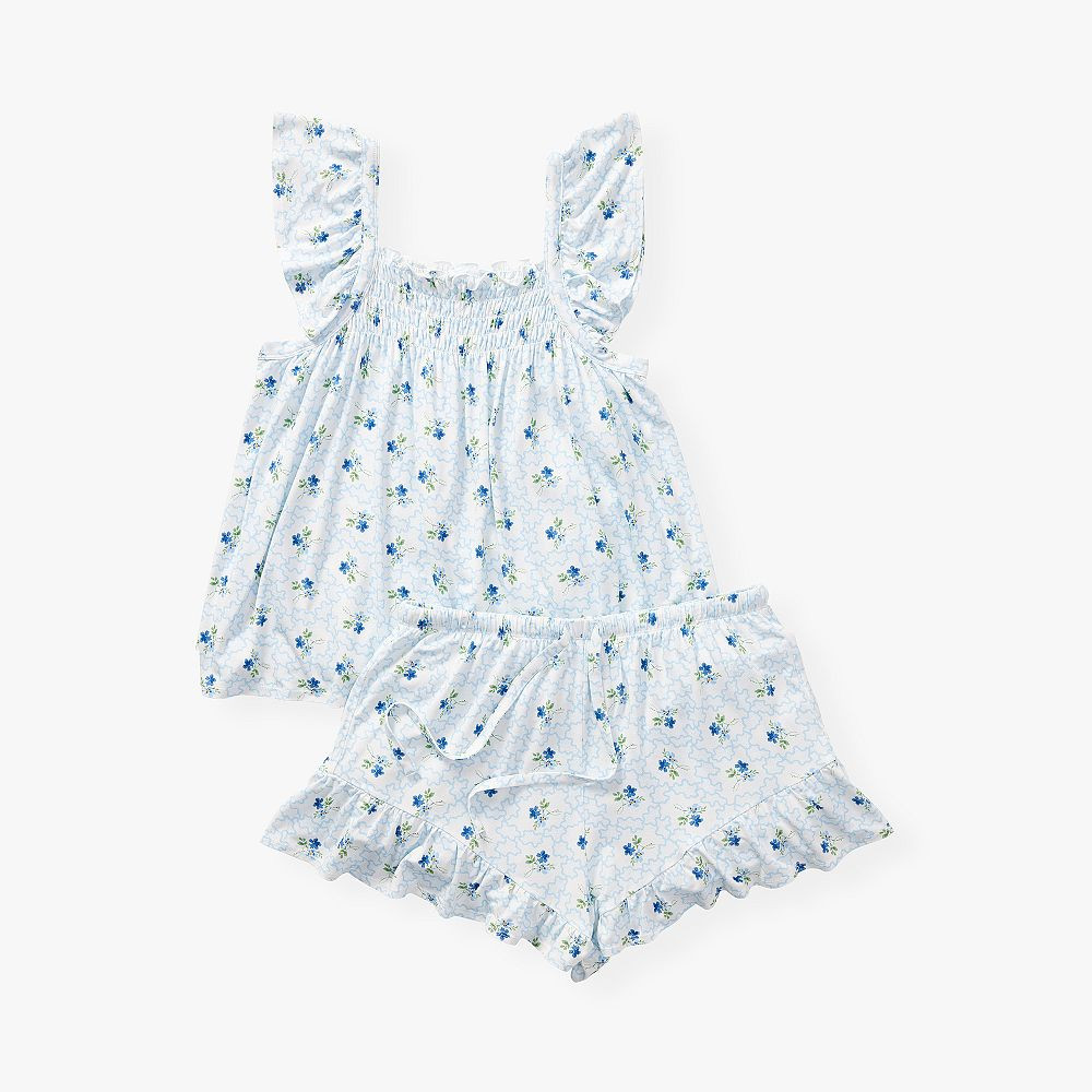 Hill House Home Clematis Scallop Short Pajama Set | Pottery Barn Teen