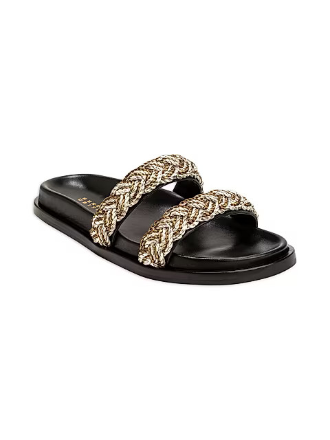 Ronda Braided Comfort Slides | Saks Fifth Avenue