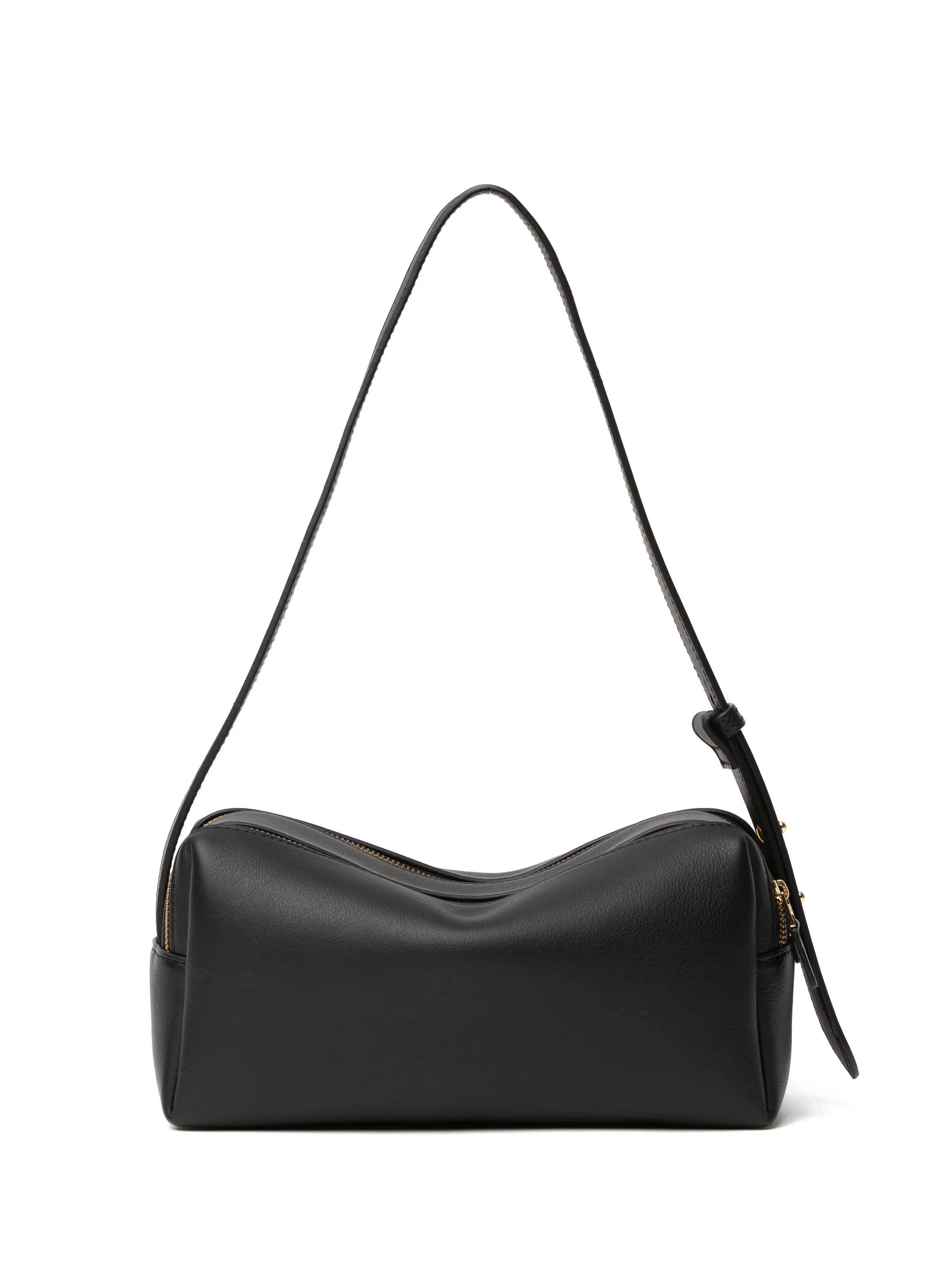 Trousse Pebbled Leather Black | Elleme