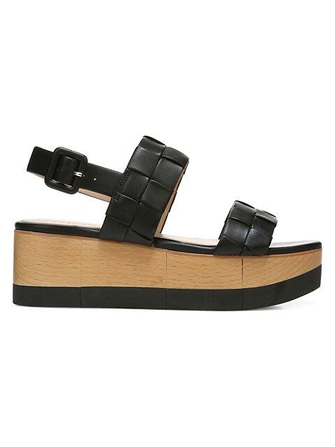 Wendi Woven Leather Platform Slingback Sandals | Saks Fifth Avenue