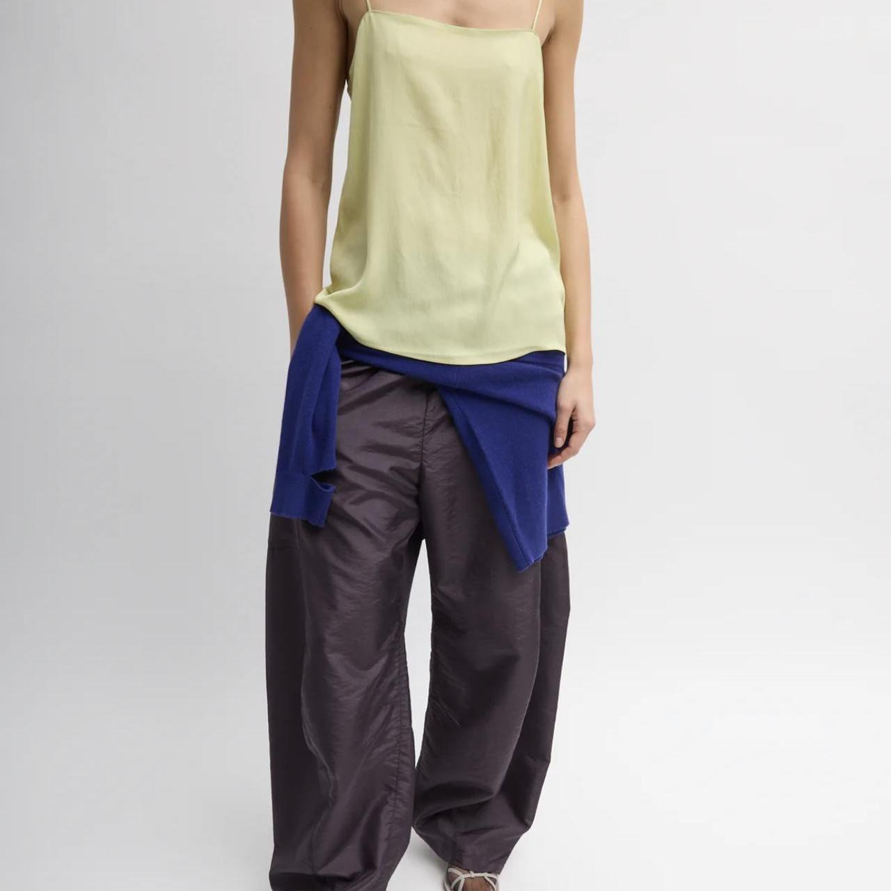 Tibi Women's Pants - Purple - L | Depop US