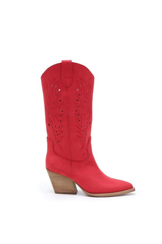 AS SEEN ON BRITT HORTON!! The “Olivia” Boot in Red | Glitzy Bella