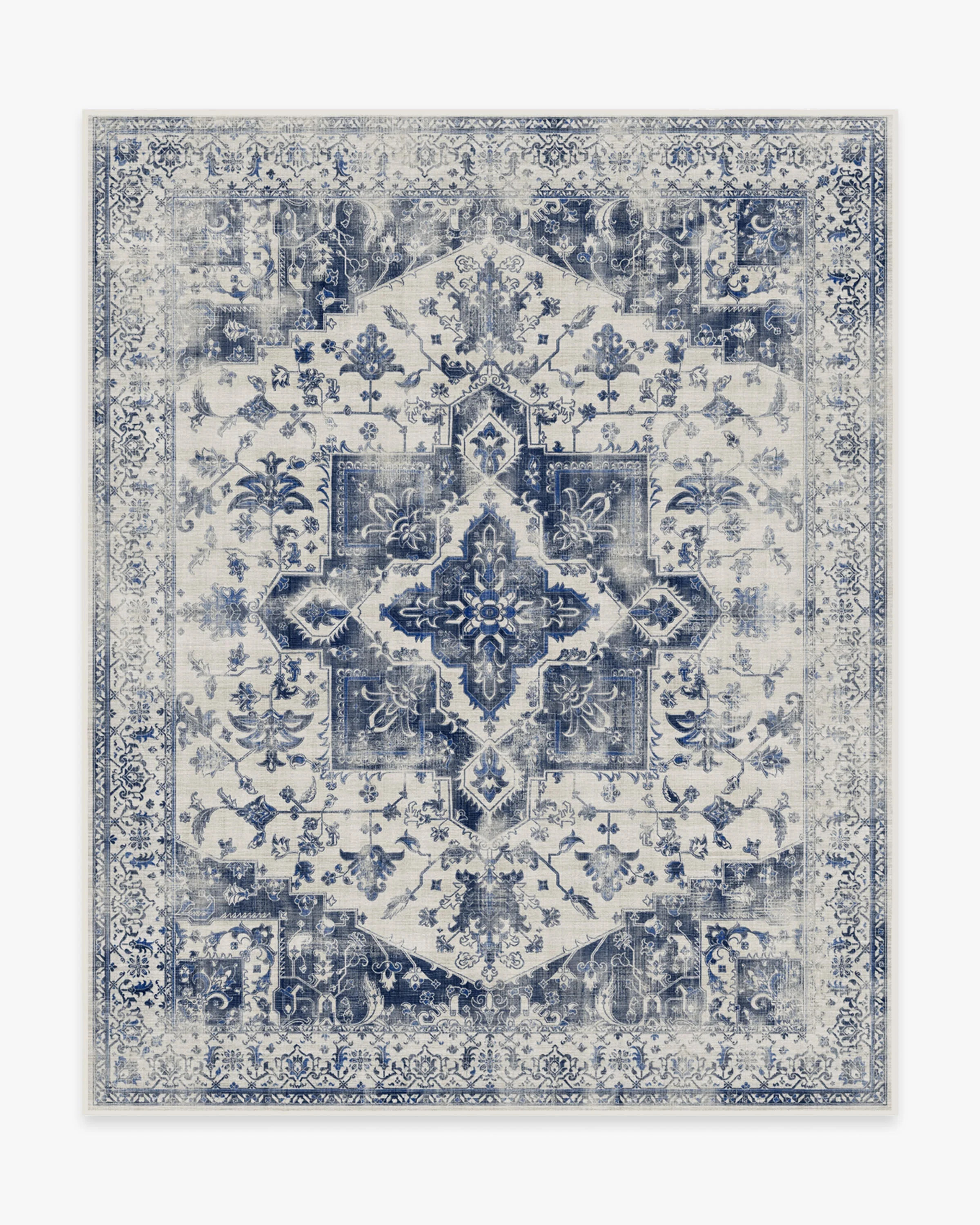 Kira Delft Blue Rug | Ruggable