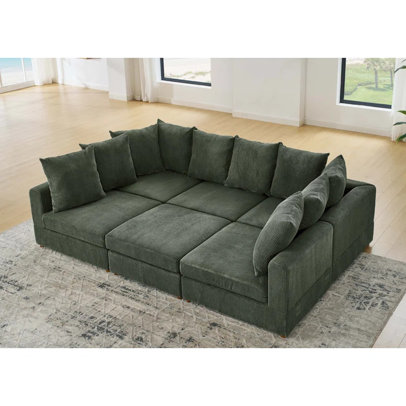 Belandina 6 - Piece Corduroy Sectional | Wayfair North America