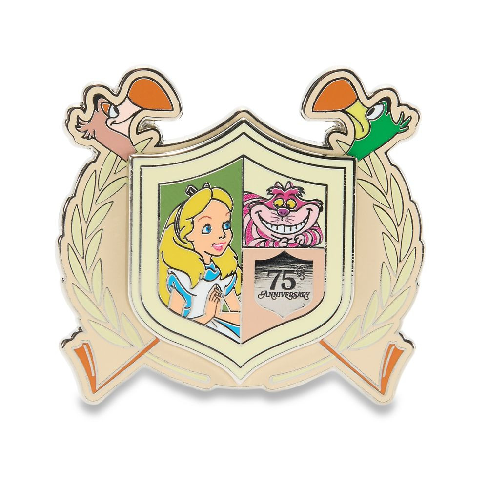 Alice in Wonderland 75th Anniversary Flamingo Crest Pin \u2013 Limited Release | Disney Store