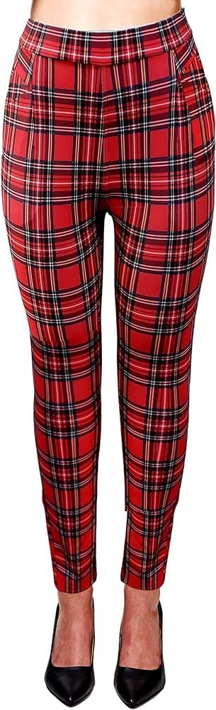 Indero Women's Elegantly Designed Leggings Comfortable Scuba Knit Soft Dressy Pants Skinny Fit Ca... | Amazon (US)