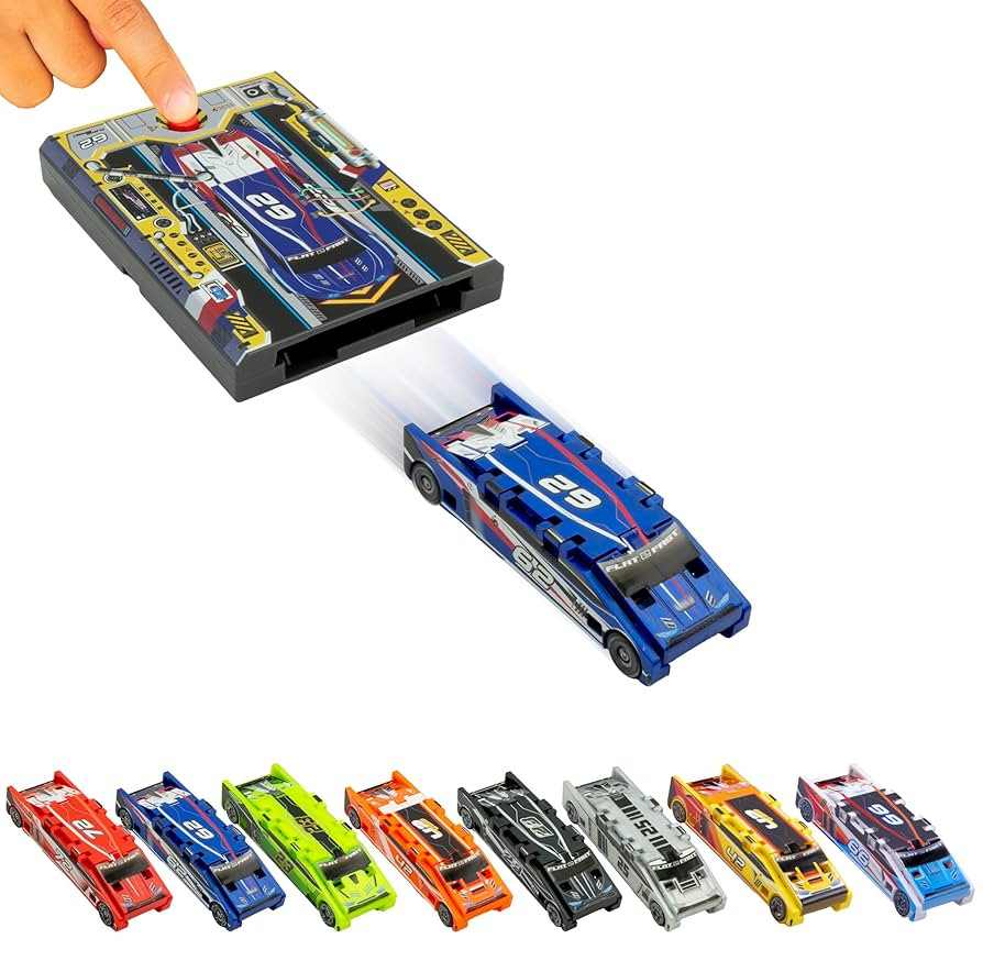 Original Stunt Card Racer – Flat Car Racer and Pocket Size Racecar Launcher with Built-in Butto... | Amazon (US)