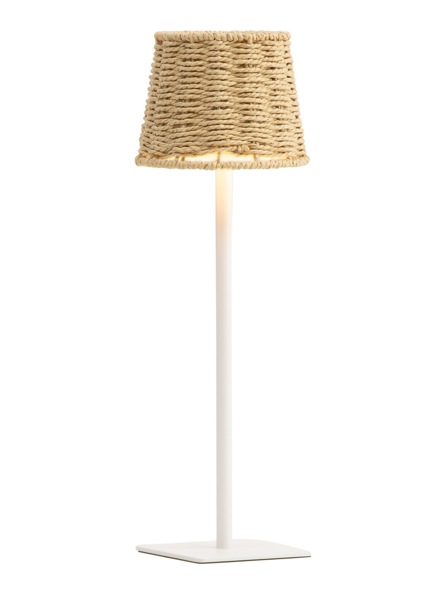 14x4.5 Wicker Shade Rechargeable Tabletop Lamp | Lighting | Marshalls | Marshalls