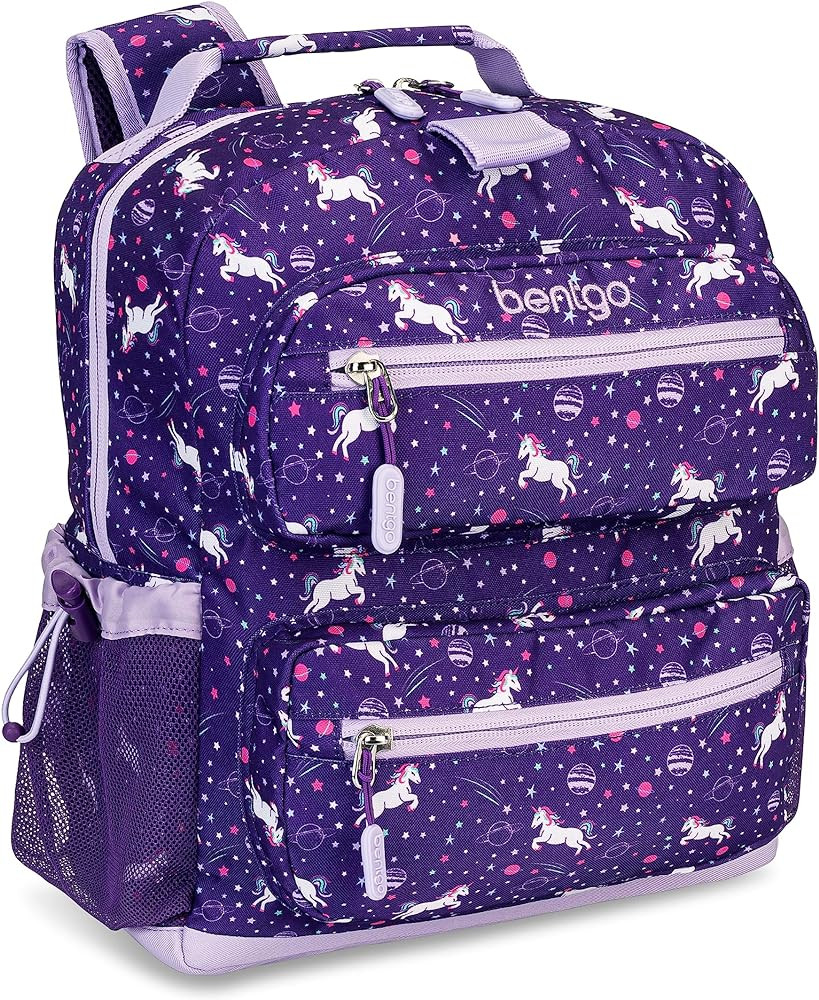 Bentgo Kids Backpack - Lightweight 14” Backpack in Fun Prints for School, Travel, & Daycare, Id... | Amazon (US)