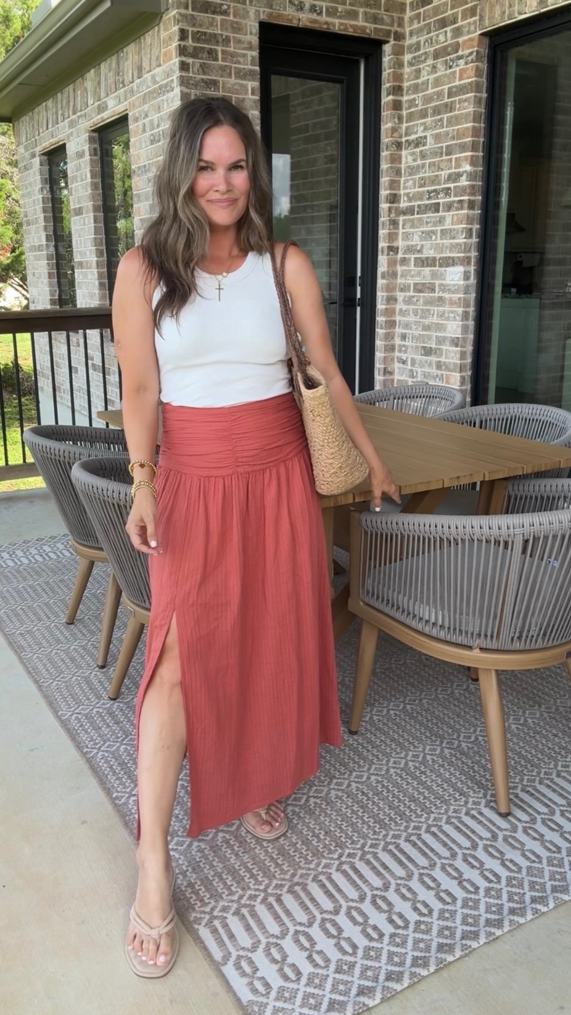 This skirt is on sale today only! It’s been one of my favorites this summer - so comfortable and the color is so good.

#LTKootd #LTKSaleAlert #LTKmomlife