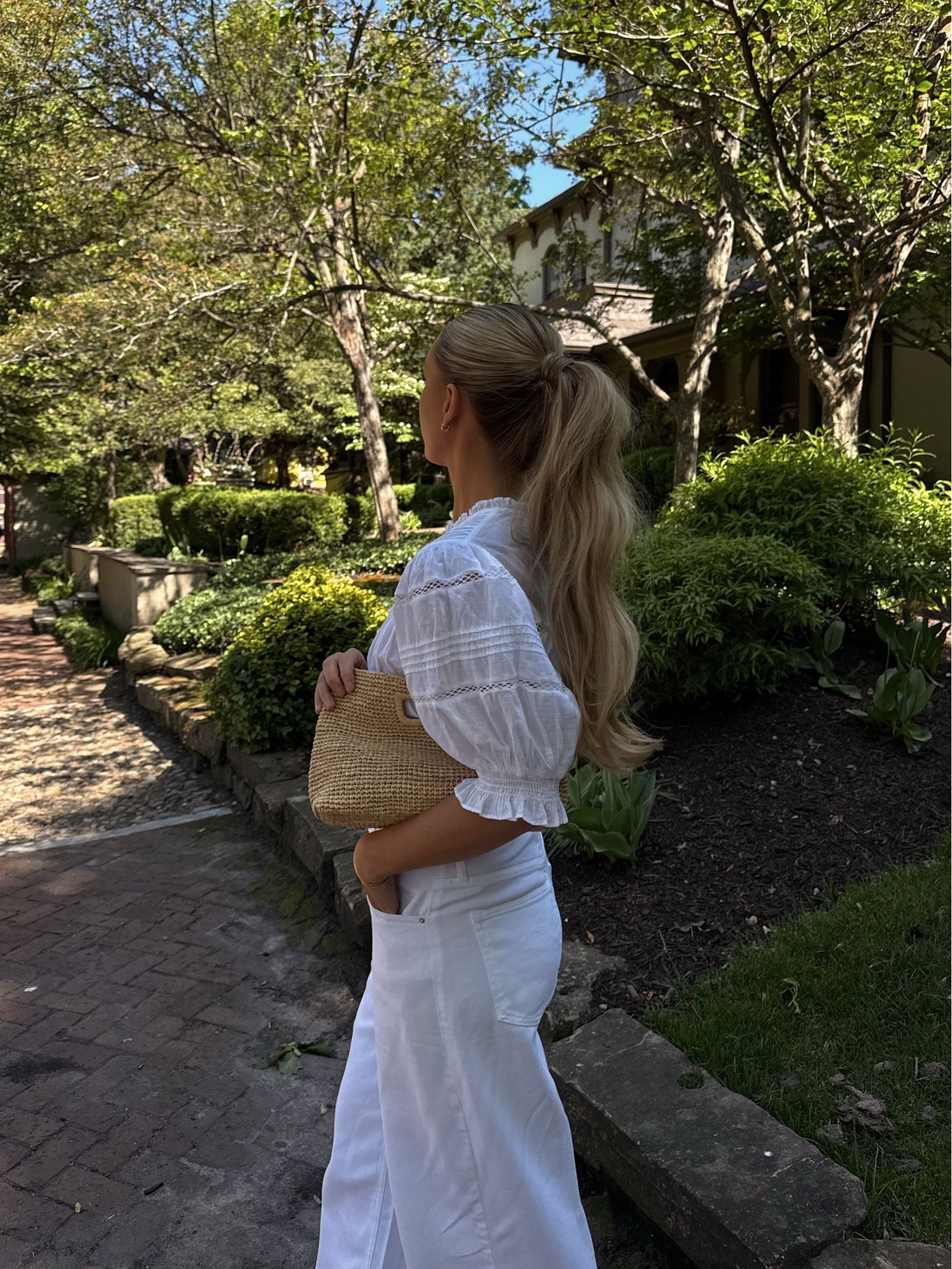 All white fit 🤍 perfect for spring & summer 🫶🏽 in my true size in the top and pants!

#LTKSeasonal #LTKootd #LTKdayinmylife