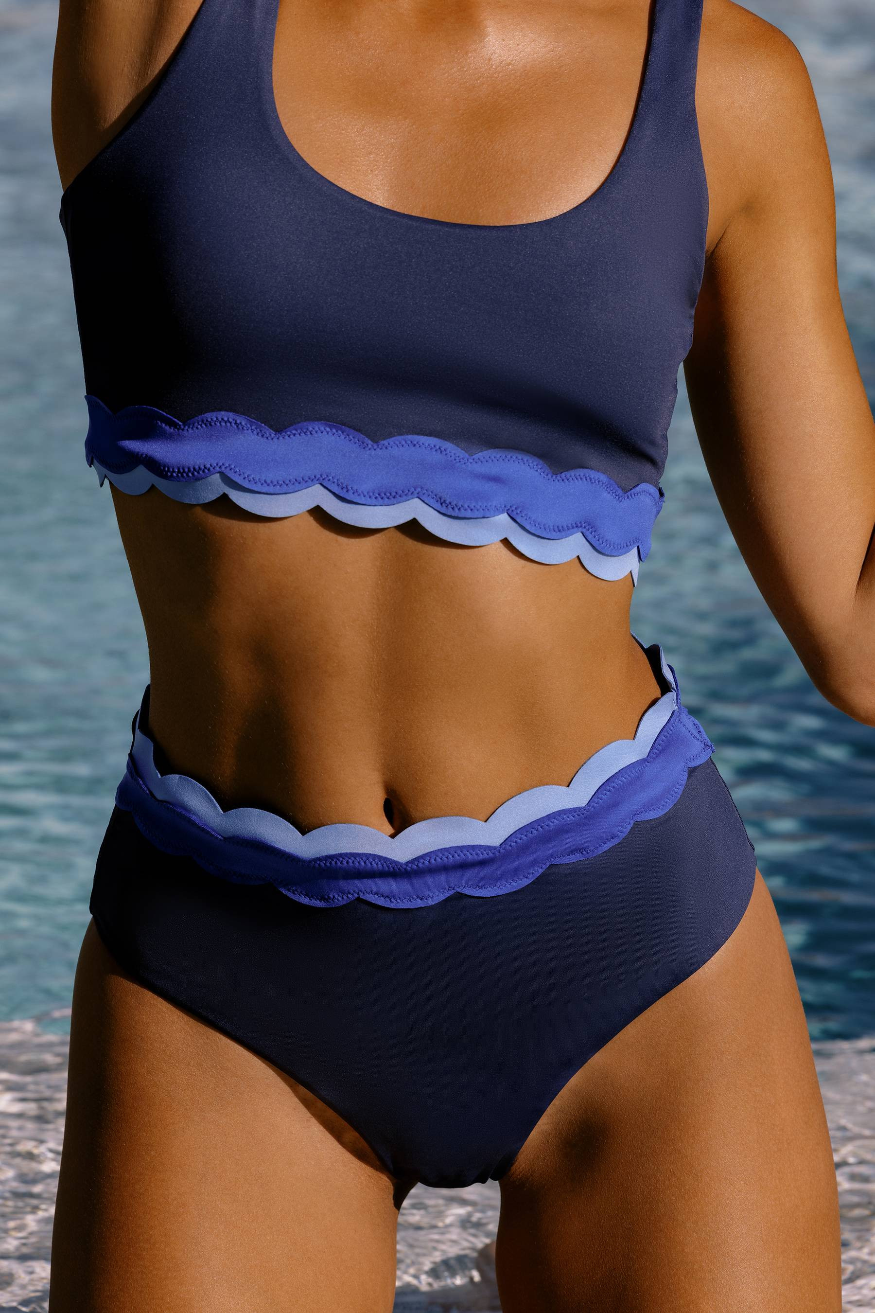 Harriet Bottom Bluebell Colorblock | Colorblock Bikini Bottom | Beach Riot | Beach Riot