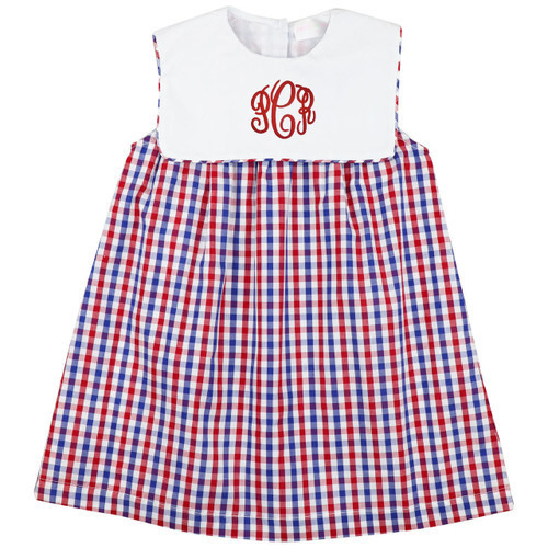 Red and Navy Check Dress | Cecil and Lou