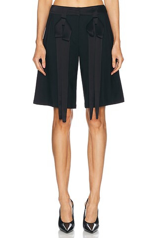 Tailored Double Satin Bow Short | FWRD 