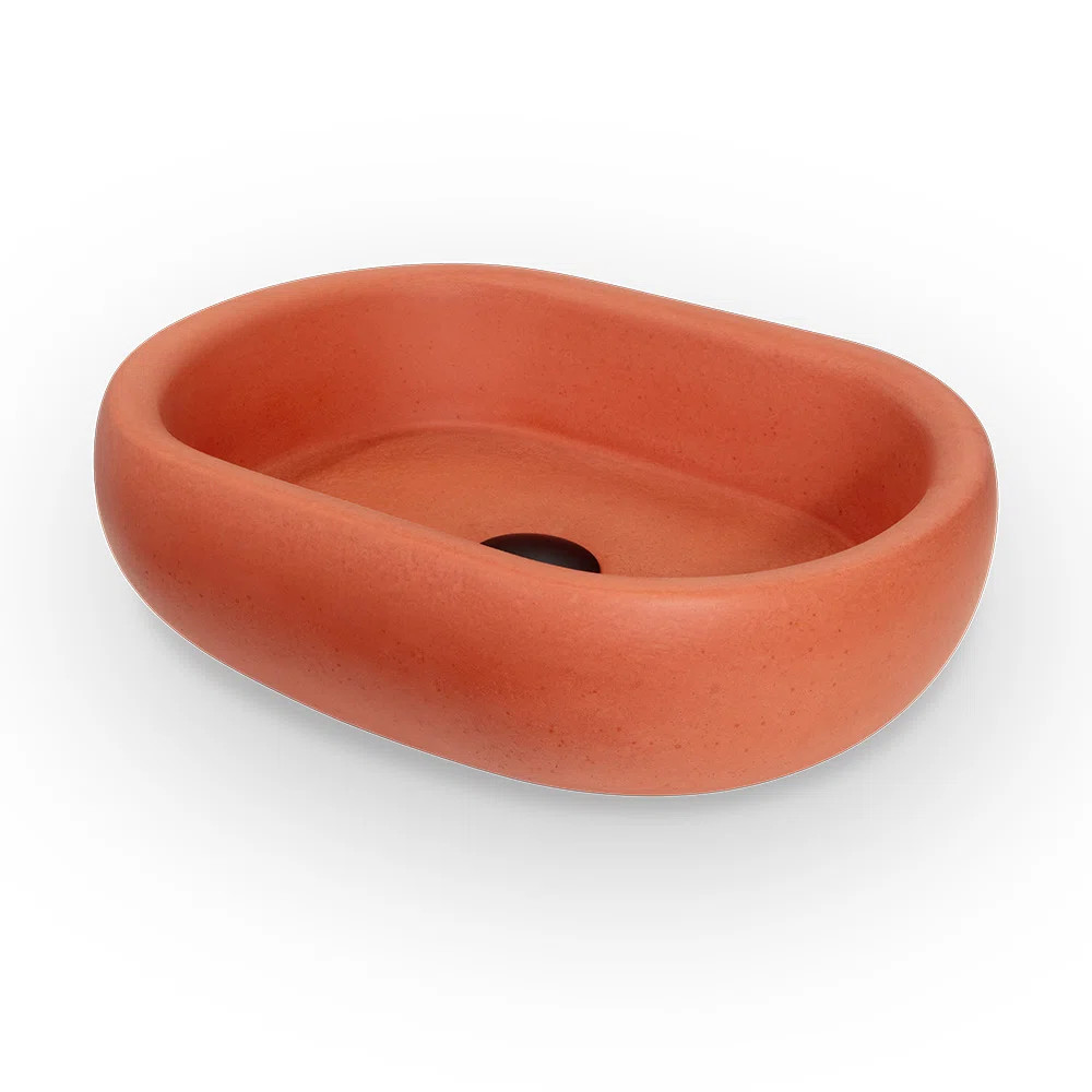 Newterra Handmade Oval Vessel Bathroom Sink CT012-BRK | Wayfair North America