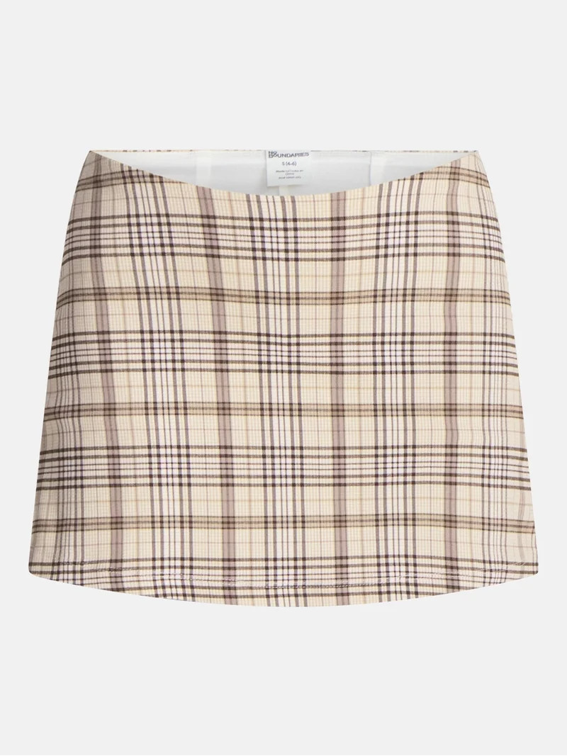 No Boundaries Woven Mini Pull-On Skirt, Women's Sizes XXS-XXL | Walmart (US)