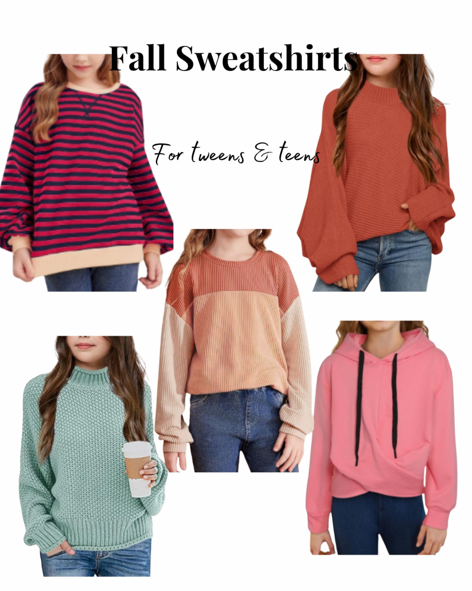 Fall outfits for outfits for tweens and teens. Fall sweatshirts | fall outfits from Amazon | Fall
Outfits for girls

#LTKFindsUnder50 #LTKFamily #LTKSeasonal