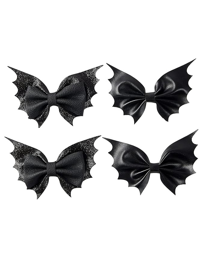 Amazon.com : Bat Hair Bow Clips for Teen Girls Women 4pcs Halloween Decorations Cosplay Costume H... | Amazon (US)