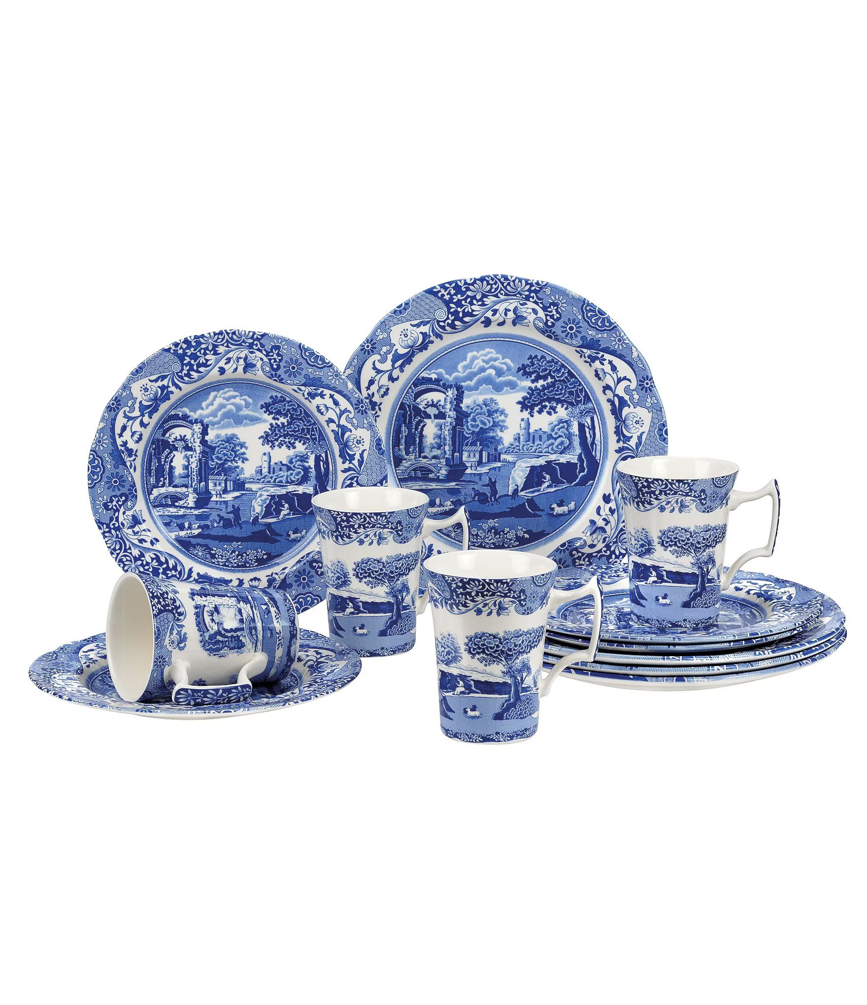 Spode Blue Italian 12-Piece Dinnerware Set | Dillard's | Dillards