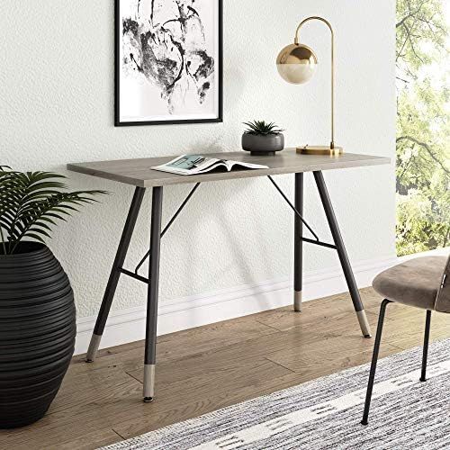 Nathan James Andi Computer, Office Desk, or Small Study Table, Light Wood Top with Metal A-Frame,... | Amazon (US)