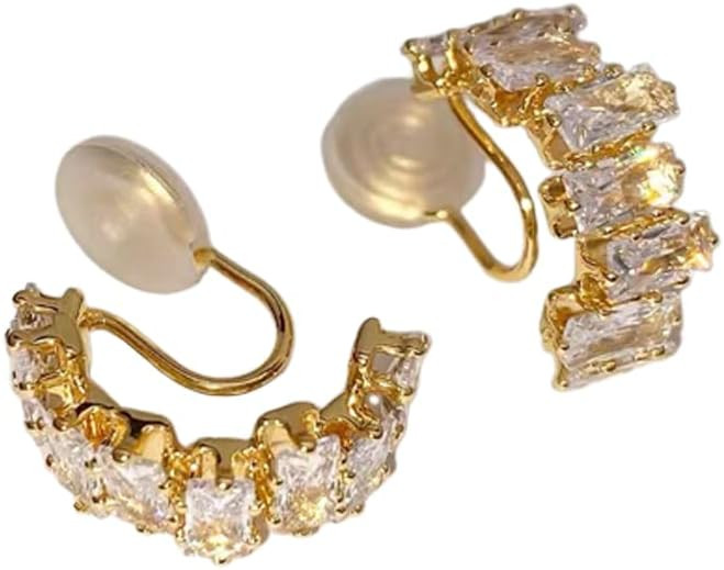 All Day Use Pain-Free Non Pierced Earring, Light Weight Design Earring for without Piercing Women... | Amazon (US)